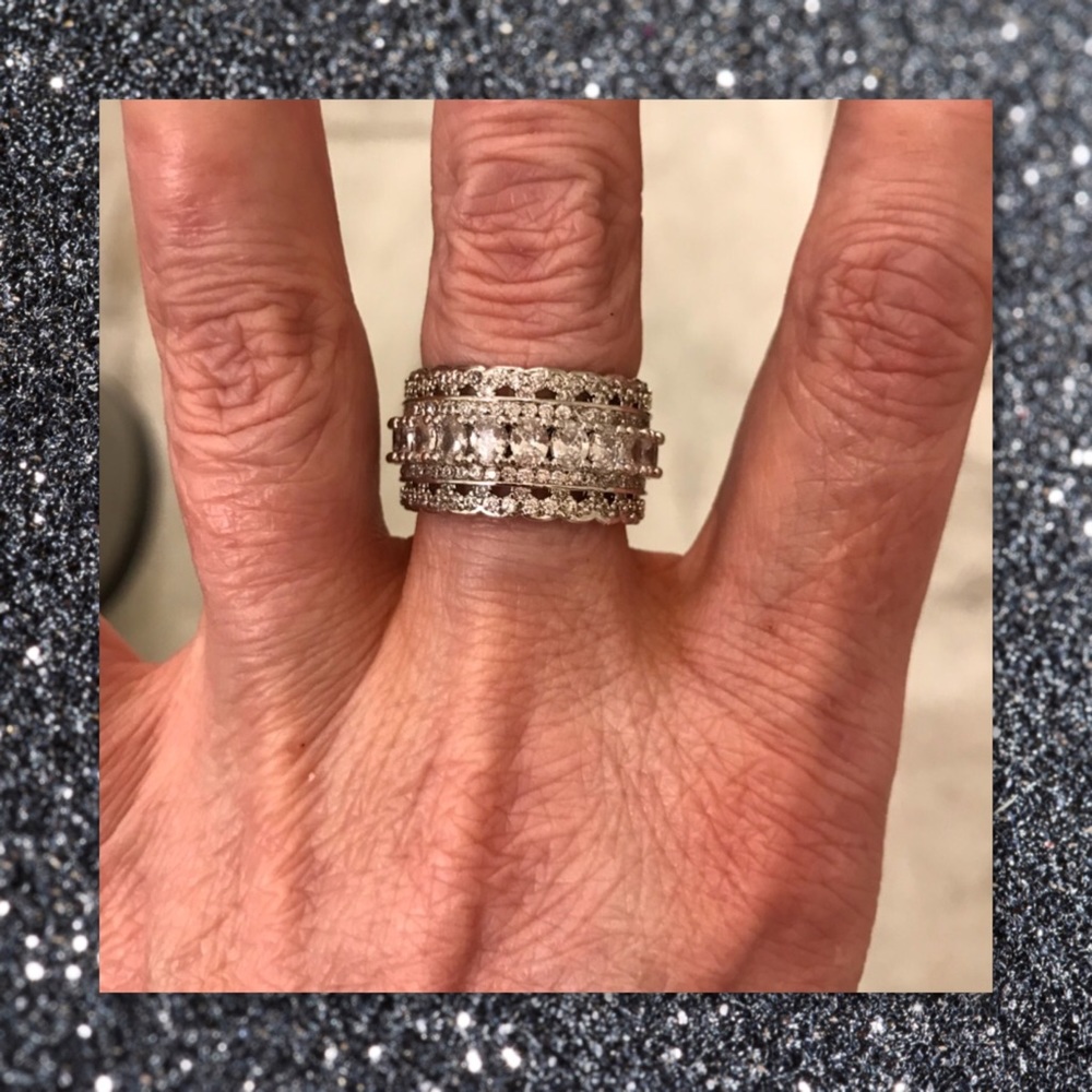 JUST IN🆕 Multi Layer 925 Silver Sapphire Eternity - Picture 7 of 8